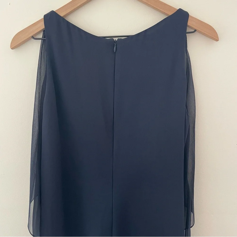 Morgane Le Fay Navy Silk Caelia Dress - Picture 5 of 10